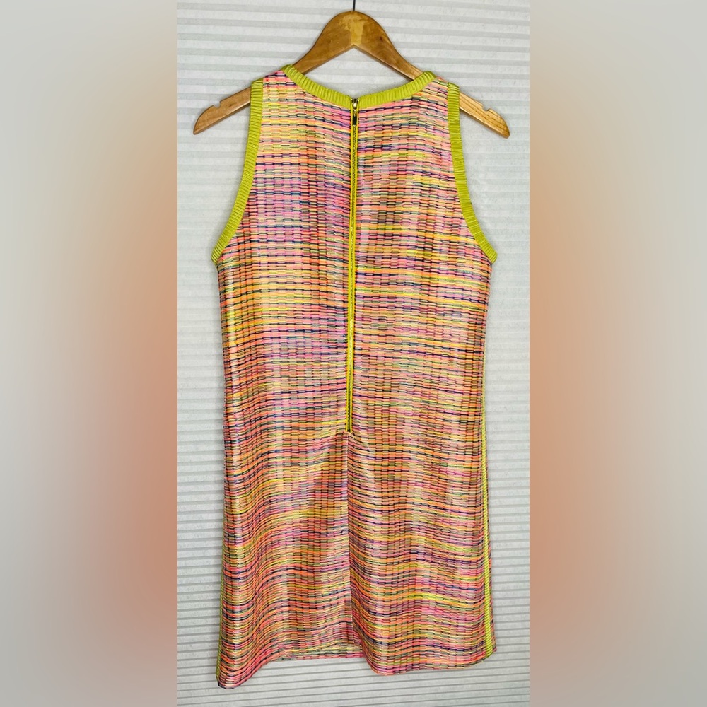 Alex Marie Sleeveless Multicolored Corded Jacquard shift dress Size 8 - Picture 11 of 15
